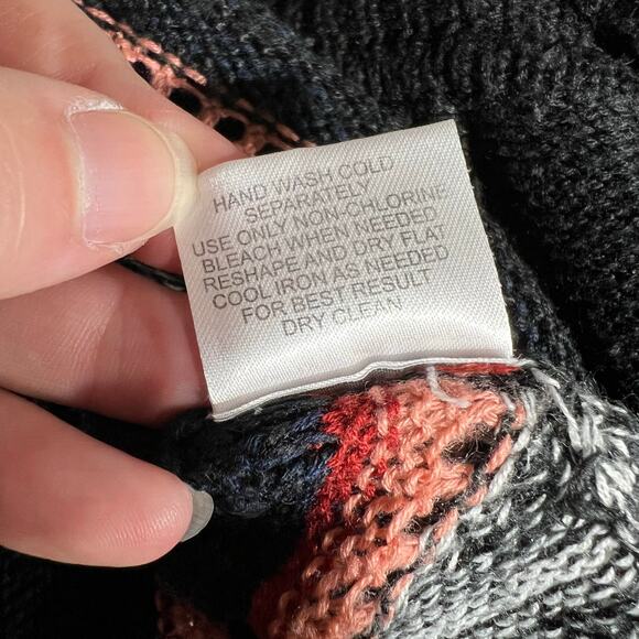 Pink Rose Womens Knit Cardigan Sweater Open Drape Front Striped Lightweight Med - Picture 9 of 9